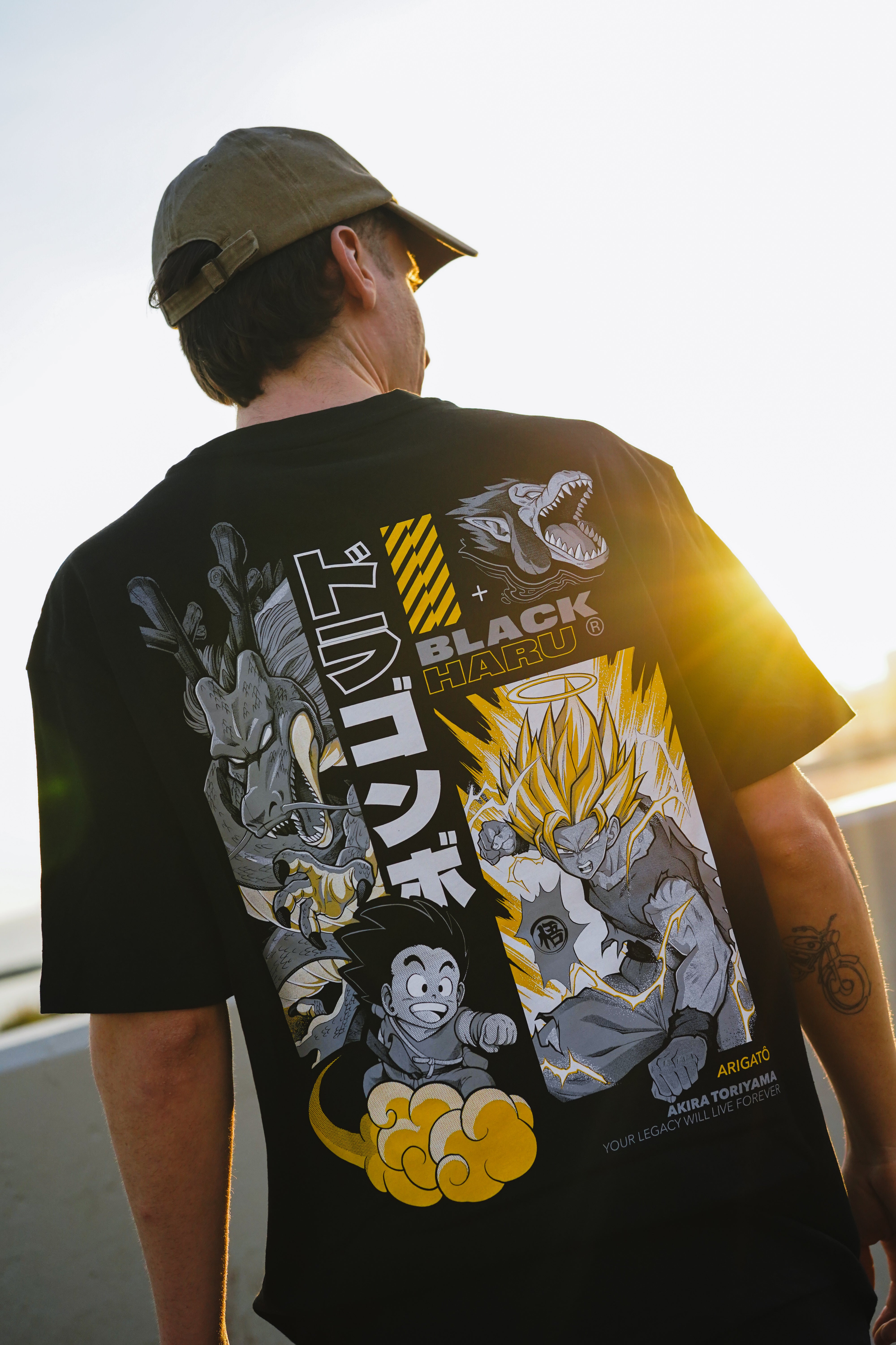 DRAGON BALL TEE (Limited) (Oversize) – Black Haru